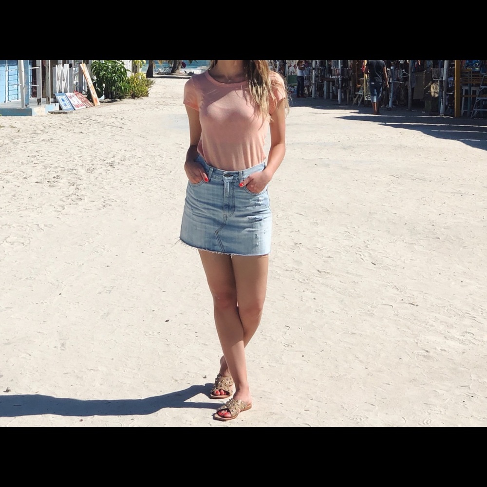 Levis High waist denim skirt